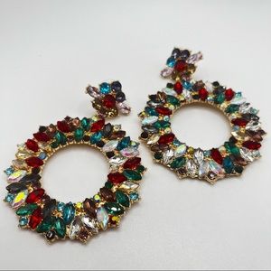 Party Girl Rhinestone Statement Earrings